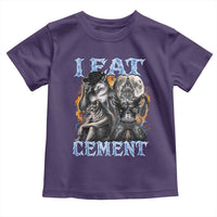 I Eat Cement Funny Alpha Wolf Meme Toddler T Shirt Stupid Brainrot Meme Edging Werewolf Boootleg Graphic