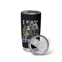 I Eat Cement Funny Alpha Wolf Meme Tumbler Cup Stupid Brainrot Meme Edging Werewolf Boootleg Graphic