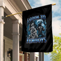I Goon to Femboys Funny Edging Alpha Wolf Garden Flag Stupid Brainrot Meme