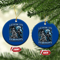 I Goon to Femboys Funny Edging Alpha Wolf Ceramic Ornament Stupid Brainrot Meme