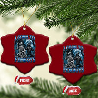 I Goon to Femboys Funny Edging Alpha Wolf Ceramic Ornament Stupid Brainrot Meme