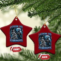 I Goon to Femboys Funny Edging Alpha Wolf Ceramic Ornament Stupid Brainrot Meme