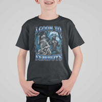 I Goon to Femboys Funny Edging Alpha Wolf T Shirt For Kid Stupid Brainrot Meme