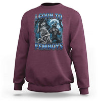 I Goon to Femboys Funny Edging Alpha Wolf Sweatshirt Stupid Brainrot Meme