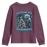 I Goon to Femboys Funny Edging Alpha Wolf Youth Sweatshirt Stupid Brainrot Meme