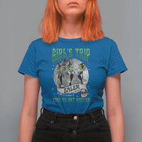 Halloween Witches T Shirt For Women Girl's Trip Salem Time To Get Wicked Moon - Wonder Print Shop