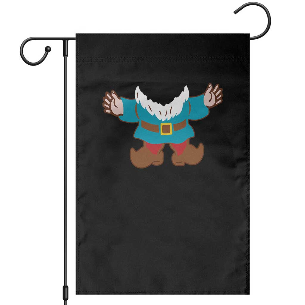 Funny Halloween Garden Flag Garden Gnome Body Costume Beard - Wonder Print Shop