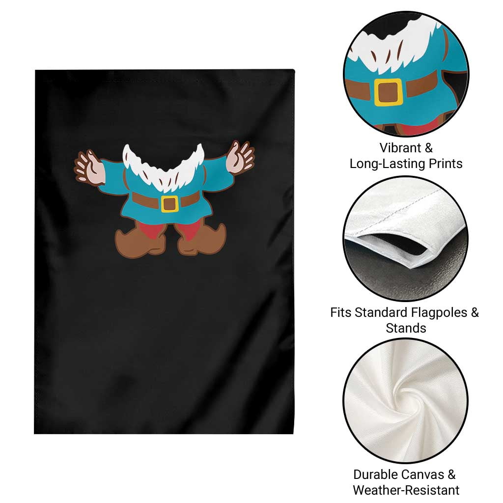 Funny Halloween Garden Flag Garden Gnome Body Costume Beard - Wonder Print Shop