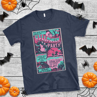 Halloween Party Poster T Shirt Terror Old Time Halloween Horror Movies Characters Skull Mummy Grave - Wonder Print Shop