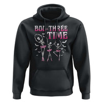 Funny Halloween Ballet Hoodie Boo Three Time Bourree Skeleton Dancer Bat - Wonder Print Shop