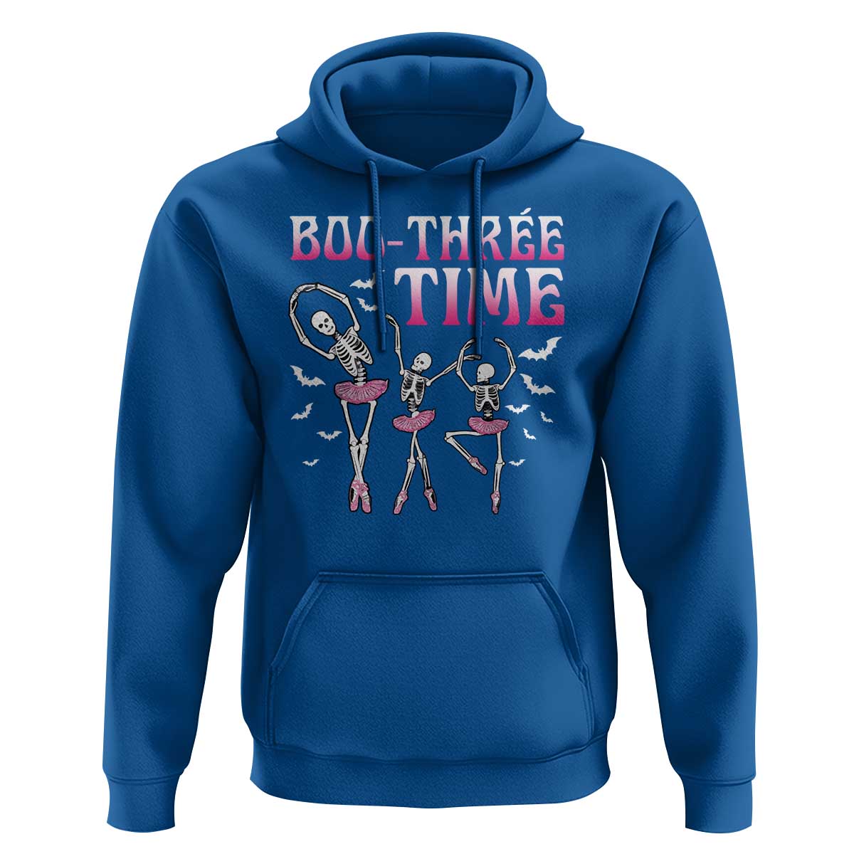 Funny Halloween Ballet Hoodie Boo Three Time Bourree Skeleton Dancer Bat - Wonder Print Shop