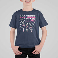 Funny Halloween Ballet T Shirt For Kid Boo Three Time Bourree Skeleton Dancer Bat - Wonder Print Shop