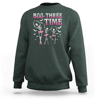 Funny Halloween Ballet Sweatshirt Boo Three Time Bourree Skeleton Dancer Bat - Wonder Print Shop