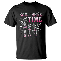 Funny Halloween Ballet T Shirt Boo Three Time Bourree Skeleton Dancer Bat - Wonder Print Shop