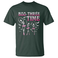 Funny Halloween Ballet T Shirt Boo Three Time Bourree Skeleton Dancer Bat - Wonder Print Shop