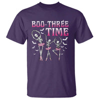 Funny Halloween Ballet T Shirt Boo Three Time Bourree Skeleton Dancer Bat - Wonder Print Shop