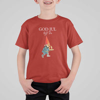 Funny Yule Tomte T Shirt For Kid God Jul Uff Da Swedish Christmas Gnome - Wonder Print Shop