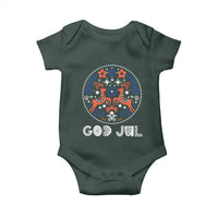 Yule God Jul Baby Onesie Folk Art Scandinavian Reindeers