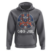 Yule God Jul Hoodie Folk Art Scandinavian Reindeers