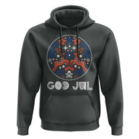 Yule God Jul Hoodie Folk Art Scandinavian Reindeers