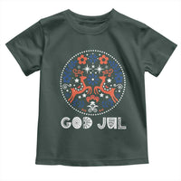 Yule God Jul Toddler T Shirt Folk Art Scandinavian Reindeers