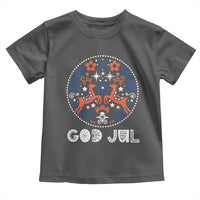 Yule God Jul Toddler T Shirt Folk Art Scandinavian Reindeers