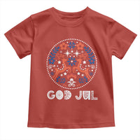 Yule God Jul Toddler T Shirt Folk Art Scandinavian Reindeers