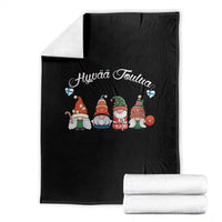 Hyvaa Joulua Throw Blanket Finland Christmas Gnome Korsnäs Sweater - Wonder Print Shop