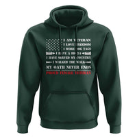 Proud Female Veteran Hoodie I Am Veteran I Love Freedom My Oath Never Ends American Flag