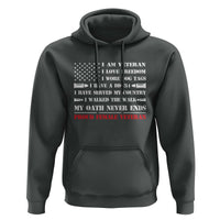 Proud Female Veteran Hoodie I Am Veteran I Love Freedom My Oath Never Ends American Flag