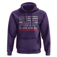 Proud Female Veteran Hoodie I Am Veteran I Love Freedom My Oath Never Ends American Flag