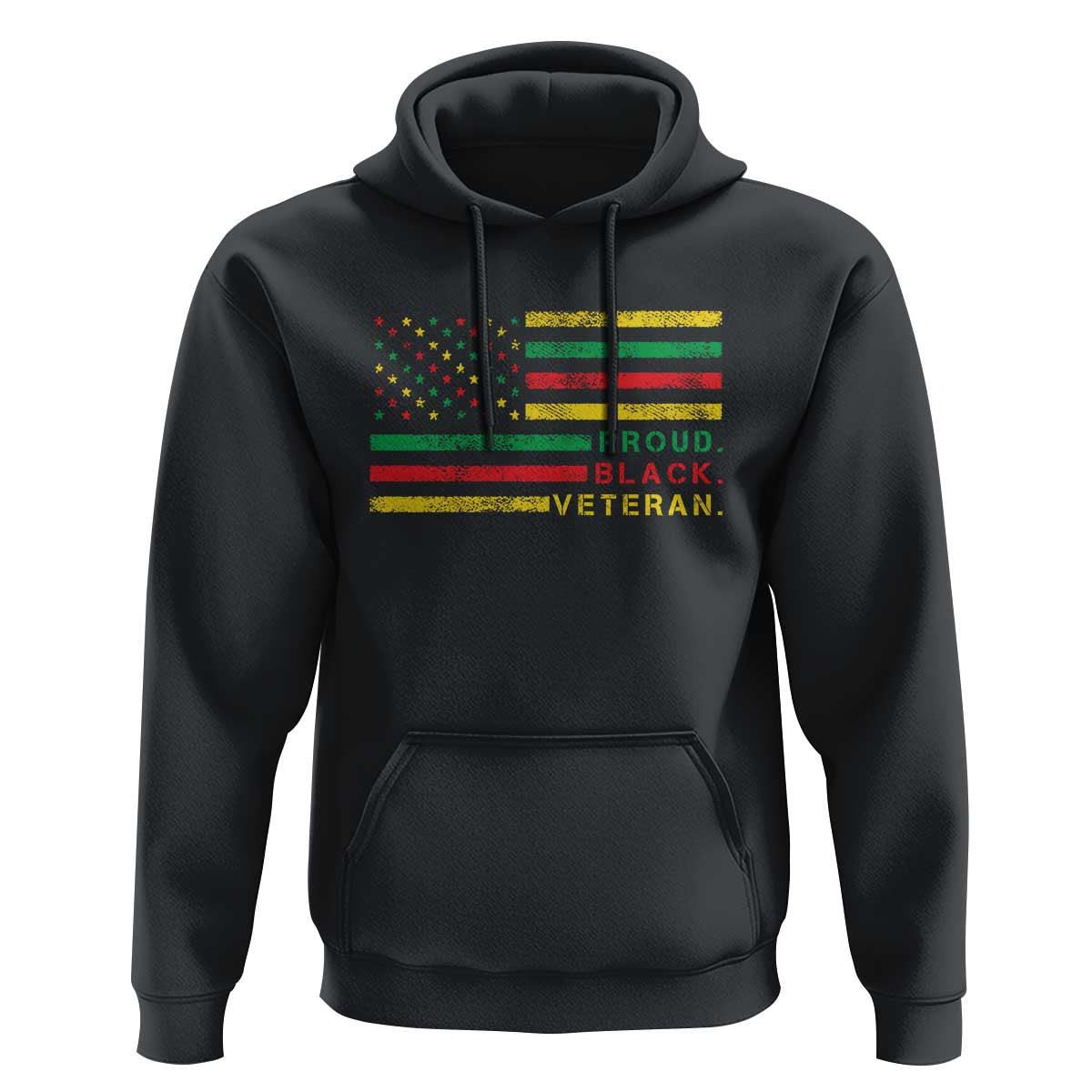 Proud Black Veteran Hoodie Veterans Day Proud Military American Flag