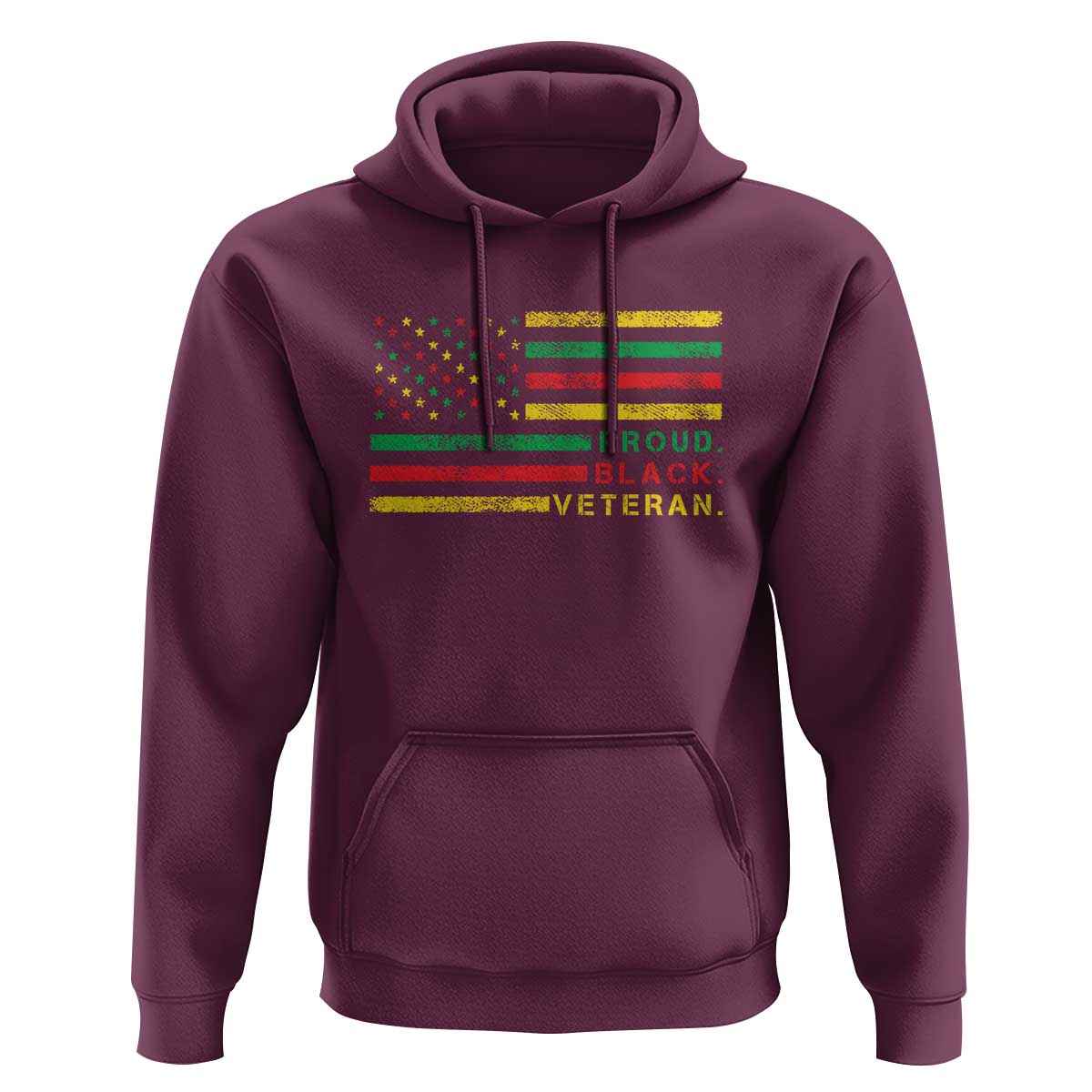 Proud Black Veteran Hoodie Veterans Day Proud Military American Flag