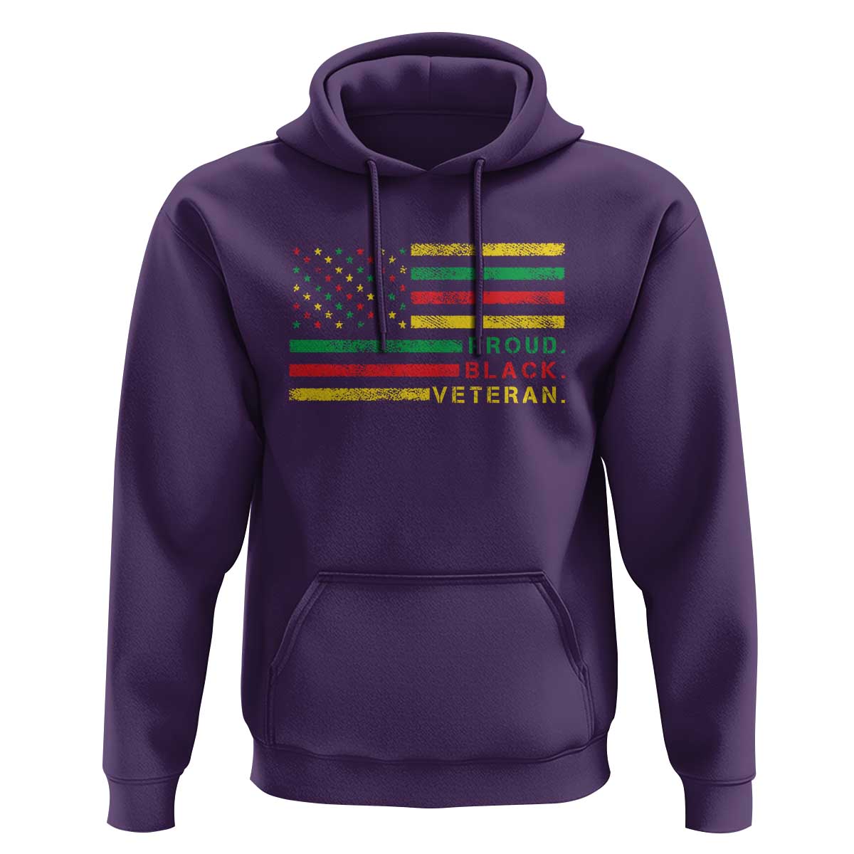 Proud Black Veteran Hoodie Veterans Day Proud Military American Flag