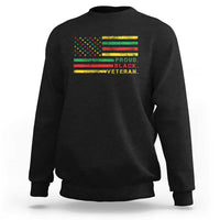 Proud Black Veteran Sweatshirt Veterans Day Proud Military American Flag - Wonder Print Shop