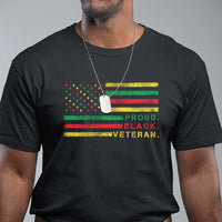 Proud Black Veteran T Shirt Veterans Day Proud Military American Flag - Wonder Print Shop