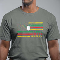 Proud Black Veteran T Shirt Veterans Day Proud Military American Flag - Wonder Print Shop