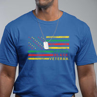 Proud Black Veteran T Shirt Veterans Day Proud Military American Flag - Wonder Print Shop