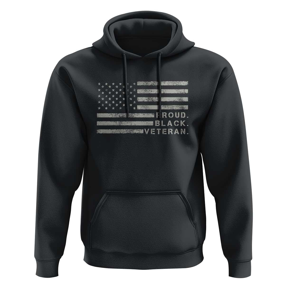 Proud Black Veteran Hoodie Veterans Day Proud Vintage American Flag Military