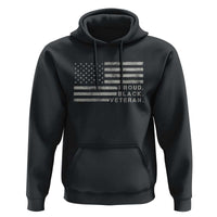 Proud Black Veteran Hoodie Veterans Day Proud Vintage American Flag Military