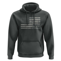 Proud Black Veteran Hoodie Veterans Day Proud Vintage American Flag Military