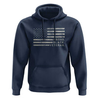 Proud Black Veteran Hoodie Veterans Day Proud Vintage American Flag Military
