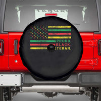 Proud Black Veteran Spare Tire Cover Veterans Day Proud Military American Flag