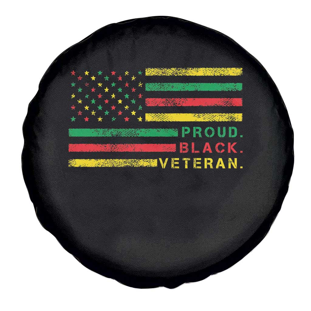 Proud Black Veteran Spare Tire Cover Veterans Day Proud Military American Flag