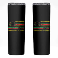 Proud Black Veteran Skinny Tumbler Veterans Day Proud Military American Flag