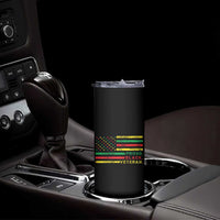 Proud Black Veteran Skinny Tumbler Veterans Day Proud Military American Flag