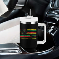 Proud Black Veteran Tumbler With Handle Veterans Day Proud Military American Flag