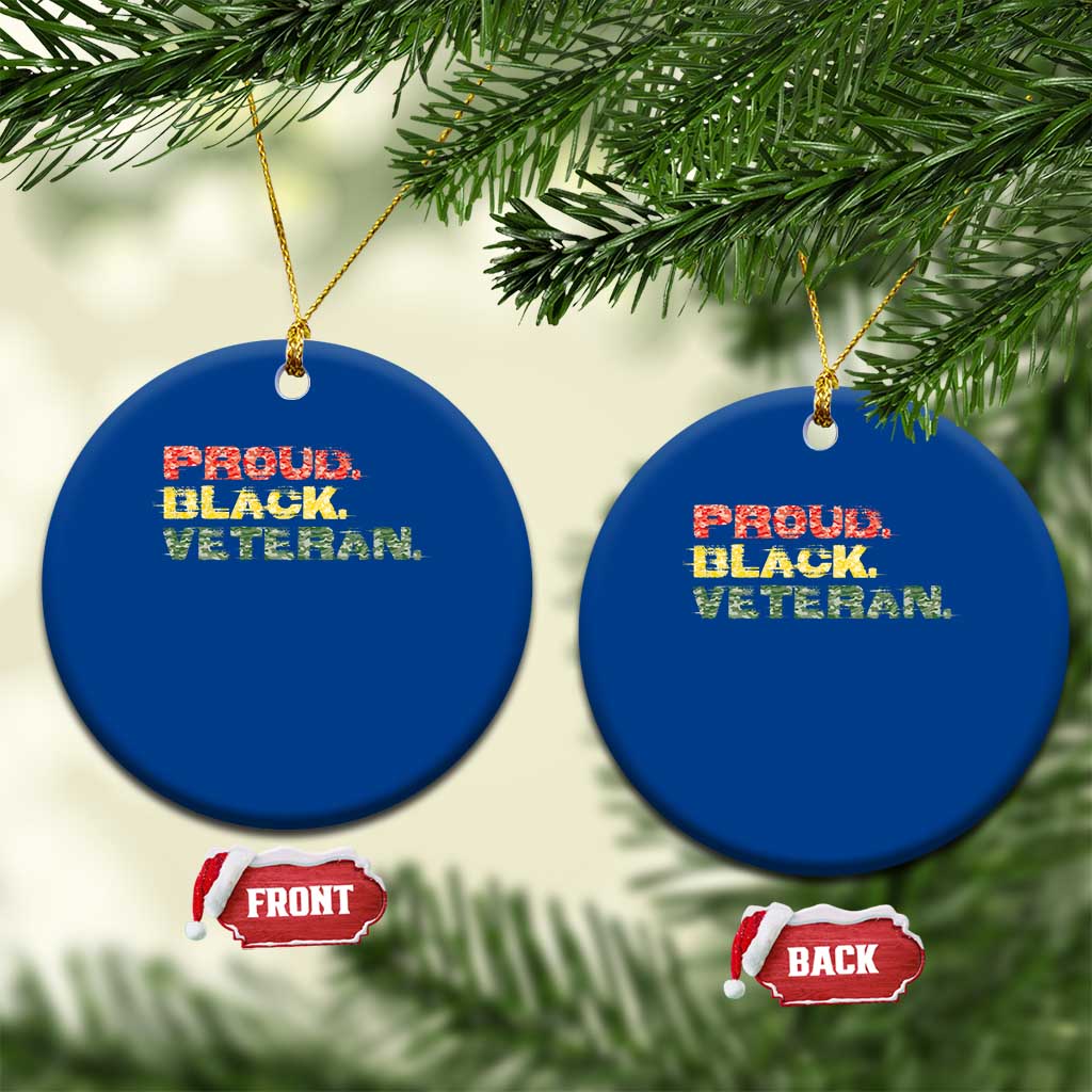 Proud Black Veteran Ceramic Ornament Veterans Day Proud Military Camouflage