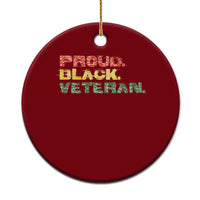Proud Black Veteran Ceramic Ornament Veterans Day Proud Military Camouflage