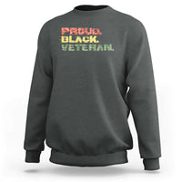 Proud Black Veteran Sweatshirt Veterans Day Proud Military Camouflage - Wonder Print Shop